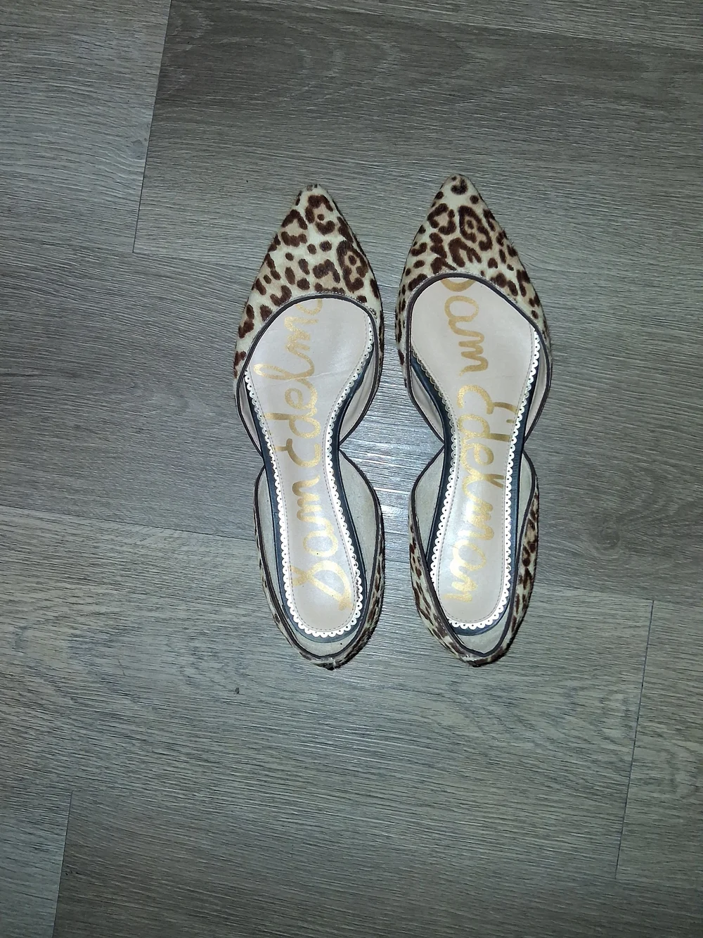 Sam Edelman Leopard-Print Pointed D'Orsay Flats - Brown & Black